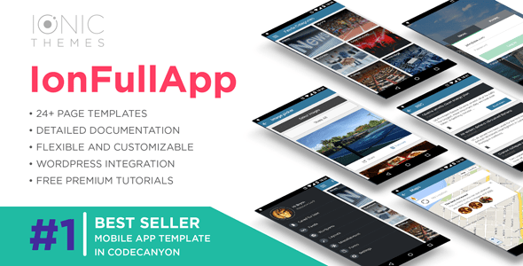 IonFullApp v1.6 Nulled - Полный шаблон Ionic + плагины Cordova