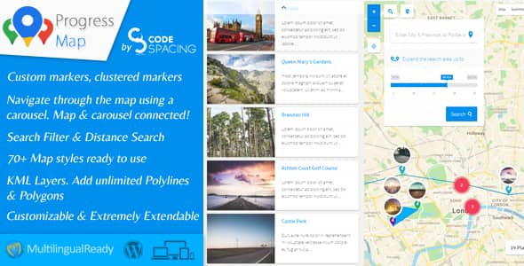 Progress Map Wordpress Plugin v5.7.2 Free - 