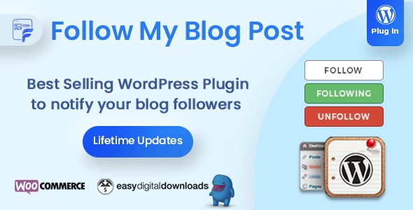 Follow My Blog Post WordPress Plugin v2.2.2 Free - 