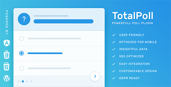 TotalPoll Pro v4.10.2 Nulled - Плагин WordPress для опросов