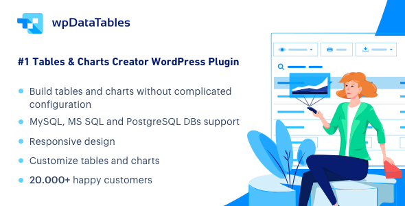 wpDataTables v6.4 Nulled - Менеджер таблиц и диаграмм для WordPress