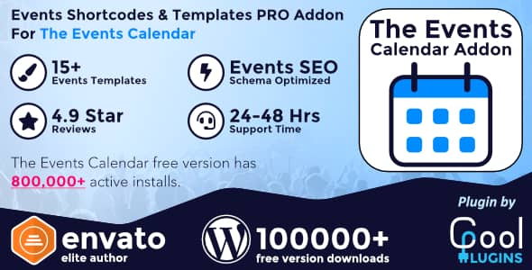 The Events Calendar Shortcode and Templates Pro v3.0 Free - 