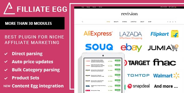 Affiliate Egg v1.0.9.11 Nulled - Плагин Wordpress для нишевого партнерского маркетинга