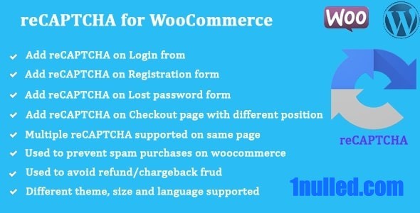 reCAPTCHA for WooCommerce v1.2.2 Free - 