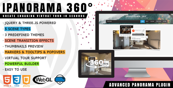 iPanorama 360° v1.8.3 Nulled - Конструктор виртуальных туров для WordPress