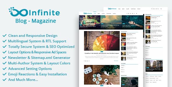 Infinite v4.4 Nulled - Блог Журнал Сценарий