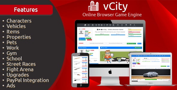 vCity v2.8 Nulled - Платформа онлайн-браузерных игр