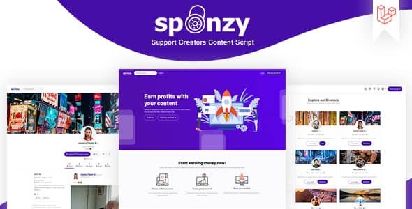 Sponzy v5.4 Nulled - Поддержка сценариев контента для создателей