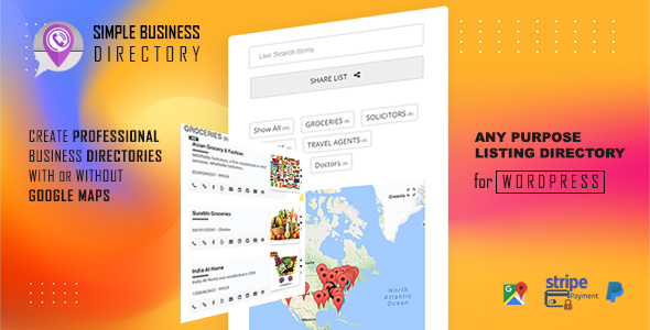 Simple Business Directory with Maps, Store Locator, Distance Search v15.1.2 Free - 