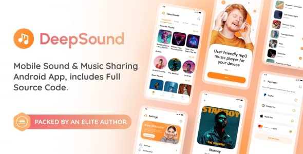 DeepSound Android v3.4 Nulled - Мобильная платформа для обмена звуками и музыкой Мобильное приложение для Android