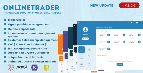 OnlineTrader v5.0.7 Nulled - Лучший инструмент для профессиональных трейдеров