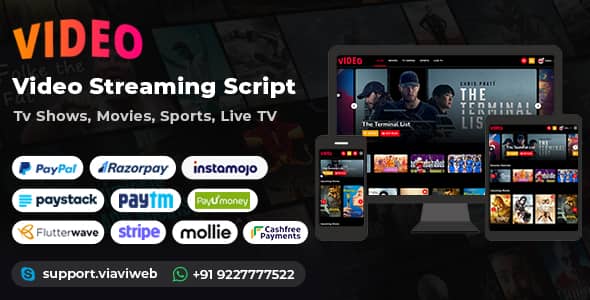 Video Streaming Portal v2.2 Nulled - Телепередачи, фильмы, спорт, потоковое видео, прямой эфир