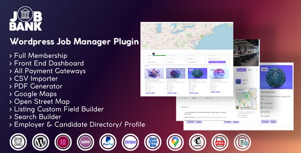 JobBank v1.1.6 Nulled - Плагин WordPress Job Manager