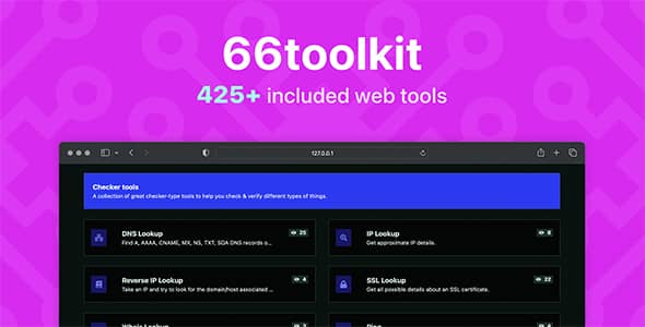 66toolkit v26.0.0 Nulled - Полная система веб-инструментов (SAAS)