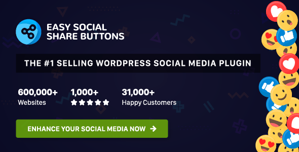 Easy Social Share Buttons for WordPress v9.5 Free - 