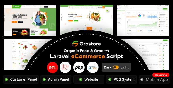 GroStore v4.2.0 Nulled - Электронная коммерция на Laravel с панелью администратора