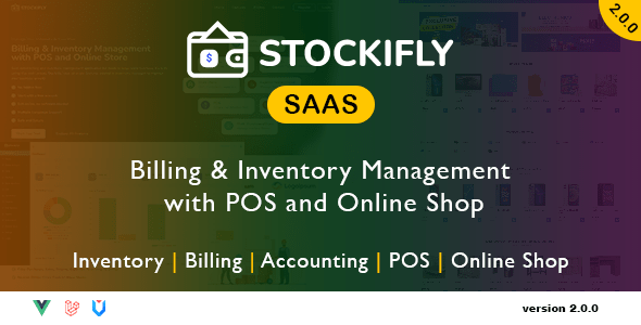 Stockifly SAAS v3.1.2 Nulled - Управление запасами для выставления счетов с помощью POS и интернет-магазина