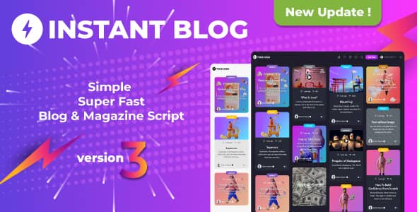 Instant Blog v3.3 Nulled - Быстрый и простой PHP-скрипт для блога