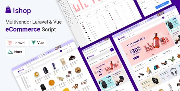 Ishop v3.2.7 Nulled - Мультивендорная CMS для электронной коммерции Laravel Vue