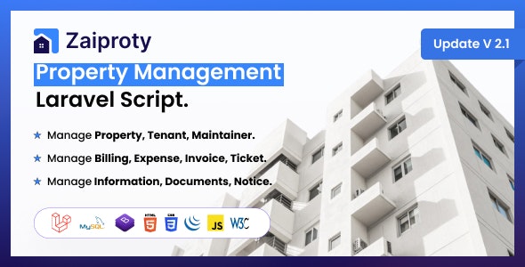 Zaiproty v3.7 Nulled - Управление недвижимостью Скрипт Laravel