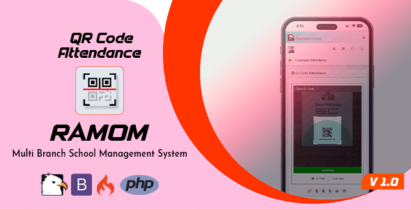 Ramom School QR Code Attendence v2.0 Free - 