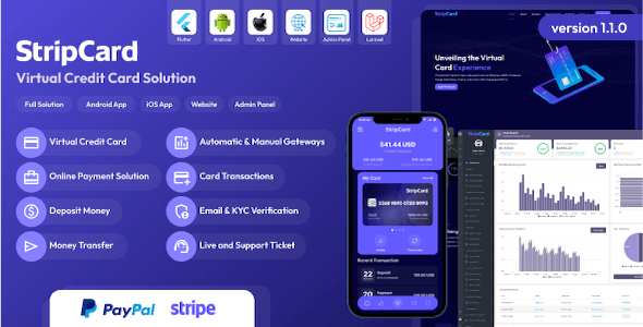 StripCard v3.2.0 Nulled - Решение для виртуальных кредитных карт