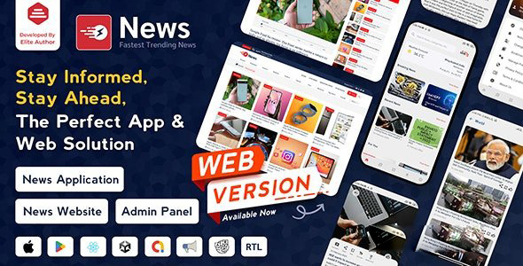 News App and Web v3.1.5 Nulled - Приложение Flutter News для Android и IOS