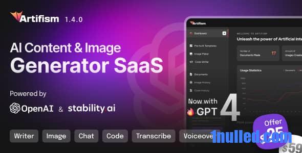 Artifism v2.0.0 Nulled - Генератор изображений AI-контента SaaS