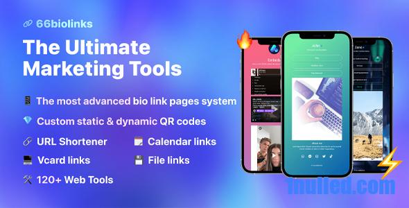 66biolinks v47.0.0 Nulled - Биологические ссылки, сокращение URL-адресов, веб-инструменты с QR-кодами (SAAS)