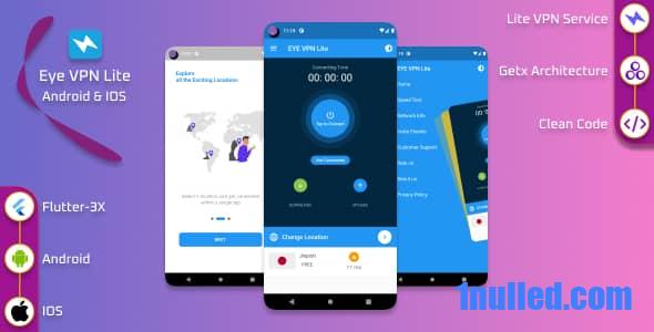 EYE VPN Lite Nulled - Приложение Flutter VPN с веб-панелью администратора