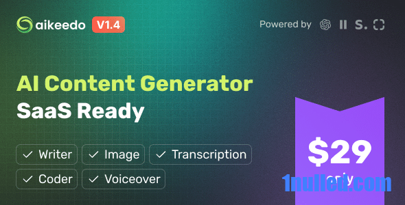 Aikeedo v1.4.3 Nulled - Платформа для создания искусственного контента