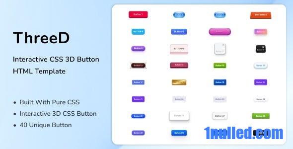 ThreeD Nulled - Интерактивный HTML-шаблон 3D-кнопок CSS