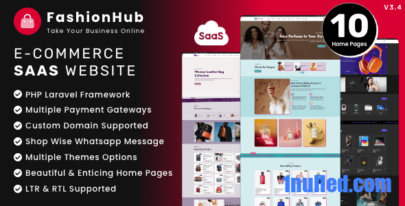 FashionHub SaaS v3.4 Nulled - Конструктор веб-сайтов электронной коммерции для беспрепятственного онлайн-бизнеса