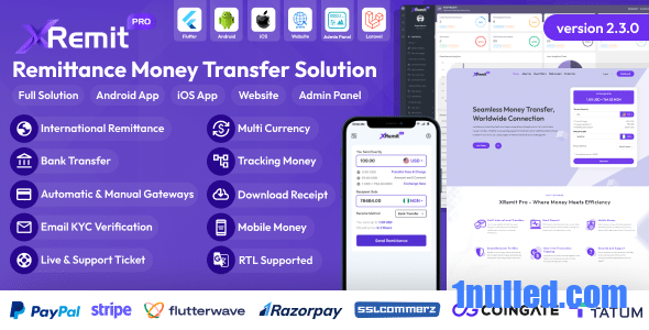 XRemit Pro v2.3.0 Nulled - Полное решение для денежных переводов