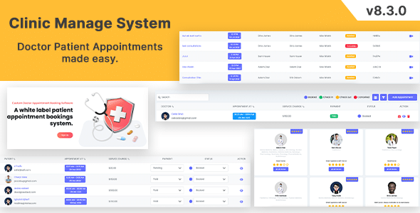 Clinic Management System v8.3.0 Nulled - Система управления записью пациентов к врачу Laravel