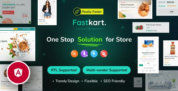 Fastkart v1.0.1 Nulled - Электронная торговля с одним или несколькими поставщиками с помощью Angular Laravel REST API