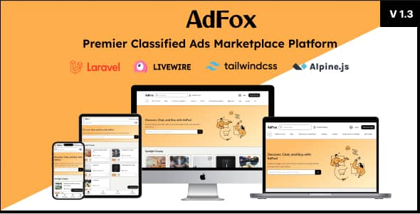 AdFox v1.2 Nulled - Доска объявлений с двойным интерфейсом и интерфейсом мобильного веб-интерфейса, напоминающим приложение