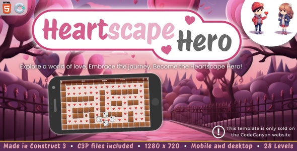 Heartscape Hero v1.0 Nulled - HTML5-игра-лабиринт