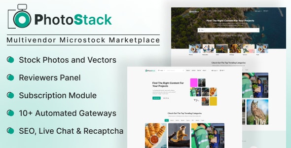 PhotoStack v1.0 Nulled - Мультивендорная микростоковая торговая площадка