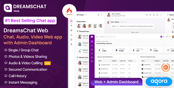 DreamsChat Web Nulled - Веб-приложение для чата, аудио и видео с панелью администратора