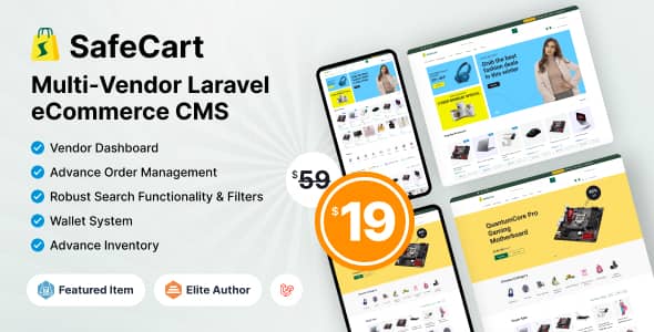 Safecart v2.1.0 Nulled - Мультивендорная платформа электронной коммерции Laravel