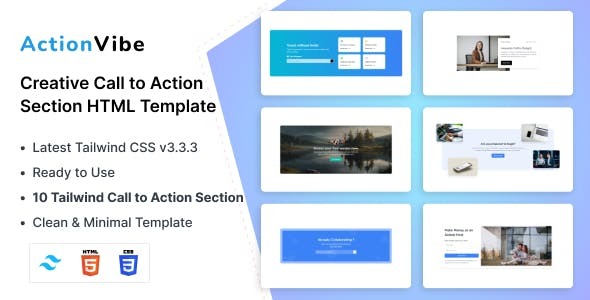 ActionVibe Nulled - Шаблон раздела призыва к действию попутного ветра