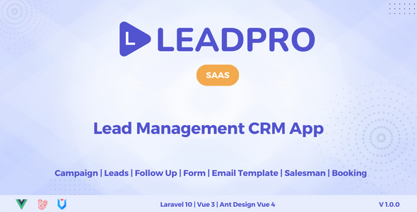 LeadPro SAAS v1.0.1 Nulled - Ведущий CRM для управления колл-центром