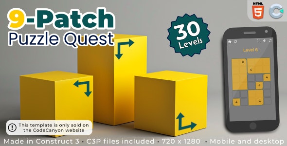 9-Patch Puzzle Quest v1.0 Nulled - HTML5-игра-головоломка