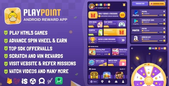 PlayPoint v1.3 Nulled - Приложение для Android с панелью администратора