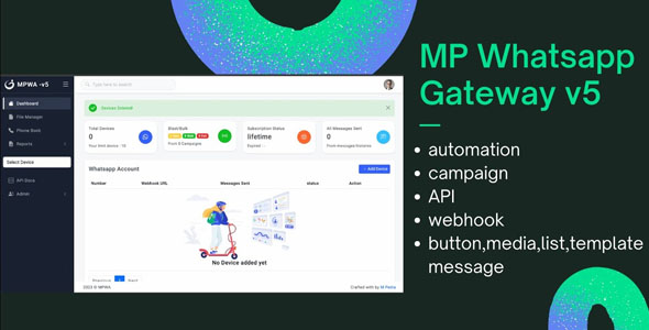 Whatsapp Gateway v7.0.0 Nulled - Мультиустройство