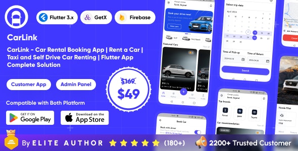 CarLink v1.0 Nulled - Приложение для бронирования проката автомобилей