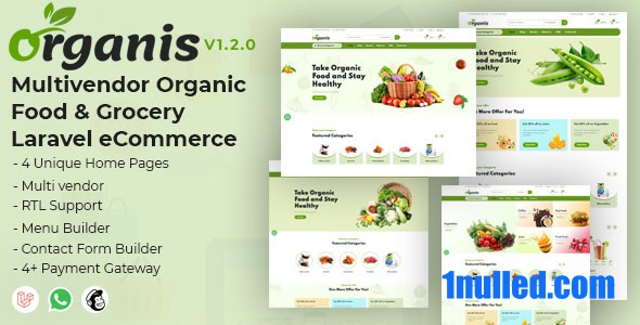 Organis v1.2.1 Nulled - Мультивендорная органическая еда Бакалея Электронная коммерция Laravel