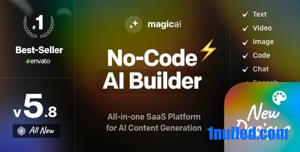 MagicAI v5.8.0 Nulled - Генератор контента, текста, изображений, видео, чата, голоса и кода OpenAI как SaaS