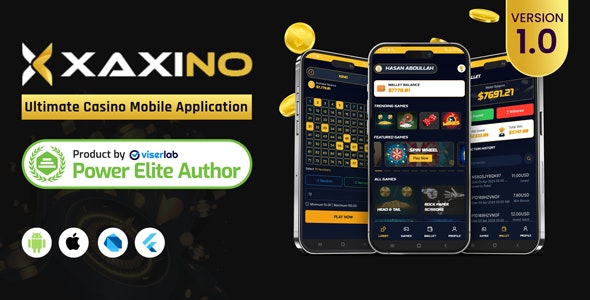 Xaxino v1.1 Nulled - Мобильное приложение Ultimate Casino